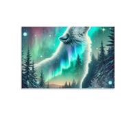 hurlements du Loup Arctique- Puzzle 1000 éléments - Art Déco, Voyages, Paysage, Divertissement Créatif, Jeu, Puzzle Classiques pour Les Adultes et pour Les Enfants 12+ 38x52cm