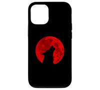 Hurler au sang Red Moon Wolf Horror Coque pour iPhone 12/12 Pro