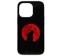 Hurler au sang Red Moon Wolf Horror Coque pour iPhone 13 Pro