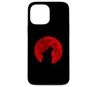 Hurler au sang Red Moon Wolf Horror Coque pour iPhone 13 Pro Max