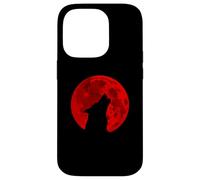 Hurler au sang Red Moon Wolf Horror Coque pour iPhone 14 Pro