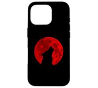 Hurler au sang Red Moon Wolf Horror Coque pour iPhone 16 Pro