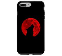 Hurler au sang Red Moon Wolf Horror Coque pour iPhone 7 Plus/8 Plus
