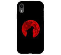 Hurler au sang Red Moon Wolf Horror Coque pour iPhone XR