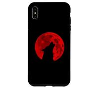 Hurler au sang Red Moon Wolf Horror Coque pour iPhone XS Max