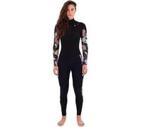 Hurley 2025 Combinaison de plongée imprimée avec fermeture éclair sur la poitrine 4/3 mm pour femme - Pays des merveilles