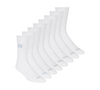 Hurley 8 Pack Sport Cushioned Crew Socks Chaussettes, Blanc/Laurier/Bleu, 43-47 Homme