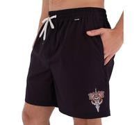 Hurley Volley Flex Tattoo Swimming Shorts Noir S Homme