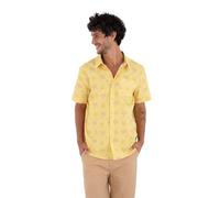 Hurley Printing Press Coconut Short Sleeve Shirt Jaune M Homme
