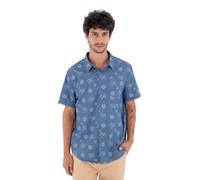Hurley Printing Press Coconut Short Sleeve Shirt Bleu M Homme