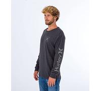 Hurley Evd OAO Icon LS T-Shirt, Noir chiné, M Homme