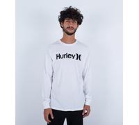 Hurley Evd OAO Solid Ls T-Shirt, Blanc, L Homme