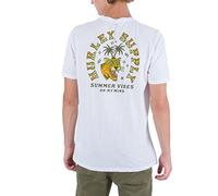 Hurley Evd Summer Vibes SS T-Shirt, Blanc, S Homme