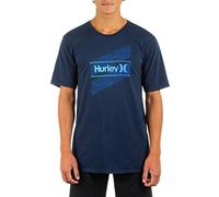 Hurley Everyday Washed One and Only T-Shirt à Manches Courtes, Obsidienne/Bleu Sarcelle, Taille L Homme