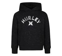 Hurley Girls' One and Only Pullover Hoodie, Black/Silver, 5