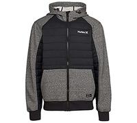 Hurley Homme M Monitor Mixed Media Hybrid Jacket, Newprint Or Black/Wht, M EU