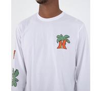 Hurley Homme Manche Longue Oz T-Shirt, Blanc, XL EU