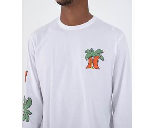 Hurley Homme Manche Longue Oz T-Shirt, Blanc, XL EU