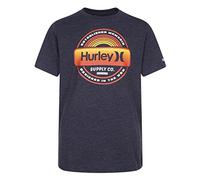 Hurley Hrlb Label Tee T-Shirt, Multicolore-Noir (Black Heather), 13 años Garçon