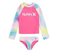 Hurley Hrlg Lot de 2 Rashguard Maillot de Bain Deux pièces, Pink Punch, 6 Ans Fille