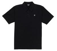 Hurley Icon Slub Polo SS Shirt, Black, L Men's