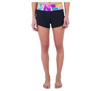 Hurley Ile 2,5" Soft Waist Boardshort Maillot de Bain pour Femme, Black/Isla Multi