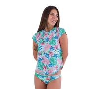 Hurley Java Tropical Woman Short Sleeve Rash Guard Multicolore XS Femme