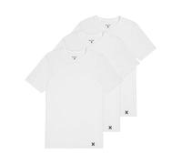 Hurley Lot de 3 T-shirts en coton à col rond et manches courtes pour homme, Blanc brillant, Taille XL