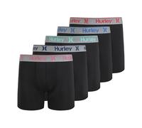 Hurley Lot de 5 boxers extensibles pour homme, noir/vif