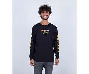 Hurley Nascar Evd Flame Ls T-Shirt, Noir, M Homme