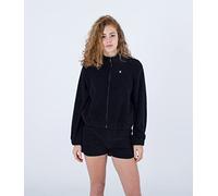 Hurley Oceancare Serviette zippée pour Femme Pull à Enfiler, Noir, XS