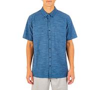 Hurley One and Only Textured Short Sleeve Button Up Chemise à Bouton Bas Homme