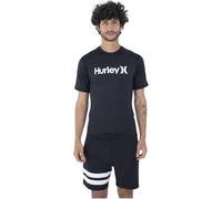 Hurley One & Only Rashguard à Manches Courtes pour Homme, Noir 1, Large