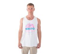 Hurley Palm World Tank T-Shirt, White, L Men's