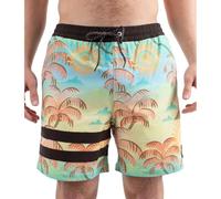 Hurley Phntm Eco Block Party Volley 17 Board Shorts, Pineapple, S Men's