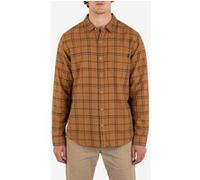 Hurley Portland Organic Flannel Long Sleeve Earthstone Taille: S | Casual chemises Outlet | Homme | Marron