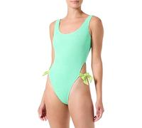 Hurley Solide Scrunch Modéré Une Pièce Maillot de Bain, Vert d'eau, M Femme