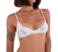Hurley Scoop Crop Print Bikini Top Blanc S Femme