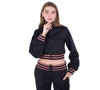 Hurley Veste de survêtement Courte, Noir, L Femme