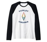 Hurley Virginia Vintage Pin Tree Graphic Retro 80s Outdoor Manche Raglan