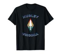 Hurley Virginia Vintage Pin Tree Graphic Retro 80s Outdoor T-Shirt