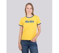 Hurley W Oceancare Aloha SS Tee T-Shirt, Jaune soufre, S Femme