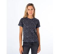Hurley W Ocencare Full Print SS Pocket Tee T-Shirt, Noir, XS Femme