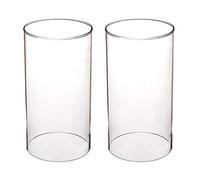 Hurricane Bougeoir en verre pour bougies, cylindre en verre à extrémité ouverte 7,5 x 20,3 cm