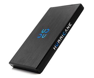 Hurricane GD25612 Disque Dur Externe 1 to 2,5" USB 3.0 TV PC PS4 PS5 Xbox Compatible avec Windows Mac Linux