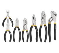 HURRICANE Lot de 7 pinces à joint rainuré de 20,3 cm, joint coulissant de 20,3 cm, linesman de 17,8 cm, joint coulissant de 15,2 cm, diagonale de 15,2 cm, long nez de 15,2 cm, mini nez long, pour