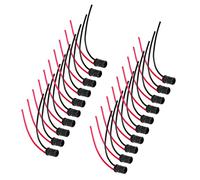 HURRISE Adaptateur de Douille d'ampoule, 20 Pièces, Ensemble de Connecteurs d'extension en Caoutchouc Flexible, Douille 'ampoule T10 W5W avec Faisceau de Câbles, Kit de Prise 'éclairage pour