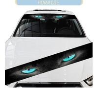 HURRISE autocollant stéréo 3D Autocollant de pare-brise de voiture, autocollant de pare-soleil de bloc moto outillage Yeux bleus