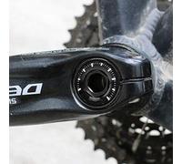 HURRISE Boulons de Support Inférieur Cannelés, Boulons de Fixation de Bras de Manivelle avec Capuchons, Vis d'axe BB de Vélo, de Bras de Manivelle pour Vélo (Black)