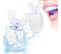 HURRISE Brosse À Dents Électrique Sonique En Forme De U Pour Adultes Nettoyage Automatique Brosse À Dents Outil D'Hygiène Buccale(Blanc)